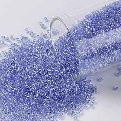 (107) Transparent Luster Light Sapphire Круглые бусины toho, японский бисер, (107) прозрачный блеск светлый сапфир, 15/0, 1.5 мм, отверстие : 0.7 мм, Около 135000 шт / фунт