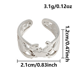Краб Морские животные 304 открытые кольца манжеты из нержавеющей стали, цвет нержавеющей стали, краб, 12 мм, внутренний диаметр: 21 мм