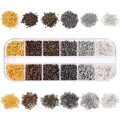 (52) Непрозрачная лаванда Набор для поиска поделок для изготовления ювелирных изделий, включая латунные обжимные бусины и железные открытые прыжковые кольца, разноцветные, обжимные бусины: 1800 шт. / компл.