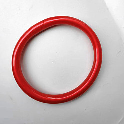 (123L) Белый крем непрозрачный блеск Браслеты из ПВХ с распылительной покраской для женщин, огнеупорный кирпич, 3/8 дюйм (1 см), внутренний диаметр: 2-1/2 дюйм (6.5 см)