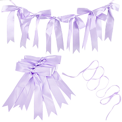 Лиловый Гирлянда из бантов, для вечеринок, фестивалей, украшений для дома, сирень, 170x250x10 мм