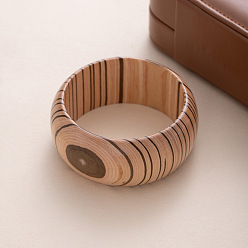 Персиковый Слойка Ретро-браслеты из дерева, кольцо, розовые, 1-3/8 дюйм (3.5 см), внутренний диаметр: 2-5/8 дюйм (6.7 см)