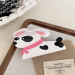 Белый Заколки для волос с когтями из ацетата целлюлозы (смола), собака, аксессуары для волос для женщин и девочек, белые, 95x52 мм