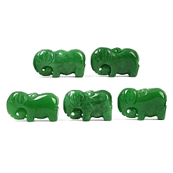 Зеленый Подвески из натурального бирманского нефрита, окрашенные и резные., Слон прелести, зелёные, 16~18x27.5~30x9.5~10.5 мм, отверстие : 1.2 мм