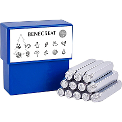 Платина Железо металлические марки, смешанные узоры, платина, 65.5x10 мм, 12 шт / коробка