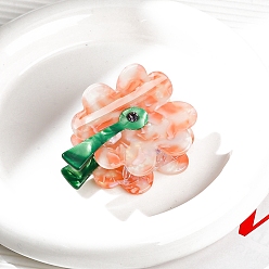 Светло-Коралловый Акриловые заколки для волос на когтях, для женщин девушек, цветок, свет коралловый, 55x50 мм