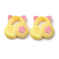 Другие Непрозрачные кабошоны из смолы на музыкальную тему, наушники, 25.5x24.5x8.5 мм