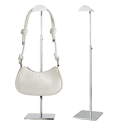 Нержавеющая Сталь Цвет 201 вешалка для сумочек из нержавеющей стали, подставки для сумок с регулируемой высотой для магазина сумок, цвет нержавеющей стали, готовое изделие: 13x13x37.5~69 см