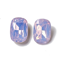 Mixed Color Opal Style K9 Glass Rhinestone Cabochons, Pointed Back & Back Plated, Octagon Rectangle, Mixed Color, 14x10x5mm