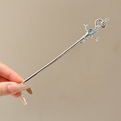 Платина Легированные Палочки для Волос, аксессуары для волос для женщин и девочек, змея, платина, 172x29.5x8.5 мм