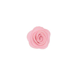Pink Non-woven Fabrics Cabochons, for Garment Accessory, Flower, Pink, 40mm