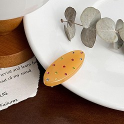 Сэнди Коричневый Мини-заколки для волос типа «аллигатор» из ацетата целлюлозы, овальные, песчаный коричневый, 40 мм