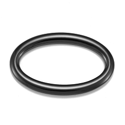 Gunmetal Storage Frame Metal Portable, Handing, Oval, Black, 10.9x6.8x0.7cm, Inner Diameter: 4.35x8.85cm