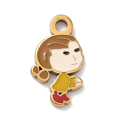 Обезьяна 304 нержавеющей стальной эмали подвески, прелести животных, золотые, обезьяна, 15.5x9x1.5 мм, отверстие : 1.9 мм
