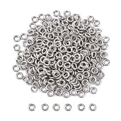 Stainless Steel Color 304 Stainless Steel Open Jump Rings, Stainless Steel Color, 18 Gauge, 4x1mm, Inner Diameter: 2mm