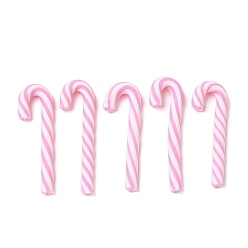 Бледно-Розовый Рождественские бусины из полимерной глины ручной работы, шоколадная конфета, без отверстия , розовый жемчуг, 48~54x14~17x3~5 мм