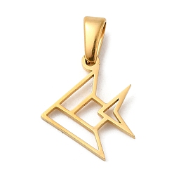 Золотой Вакуумное покрытие pvd 304 подвески из нержавеющей стали, долговечный, лазерная резка, очарование рыбы, золотые, 15x12.5x1 мм, отверстие : 4.5x2.5 мм