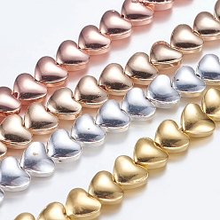 (52) Непрозрачная лаванда Немагнитные синтетический гематит бисер пряди, сердце, разноцветные, 5x6x2.5 мм, отверстие : 1 мм, около 82 шт / нитка, 15.7 дюйм (40 см)