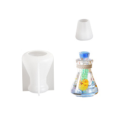 Bottle Силиконовые формы для бутылок желаний своими руками, зыбучие формы, формы для литья смолы, для уф-смолы, изготовление изделий из эпоксидной смолы, белые, бутылка, 52x42 мм, внутренний диаметр: 26 мм