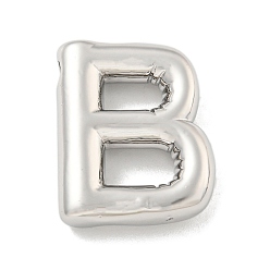 Letter B Стойки обшивки латунные подвески, долговечный, без свинца и без кадмия, буквенное очарование, В письме, 22x18x5 мм, отверстие : 3x1.5 мм