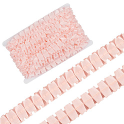 Misty Rose 10Yards Polyester Wrinkle Ribbon, Clothing Accessories, Misty Rose, 1 inch(25mm)