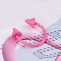 Cone 316l Кольца для носа из нержавеющей стали с микропаве из кубического циркония, конус, внутренний диаметр: 10 мм, штифты : 1.2 мм