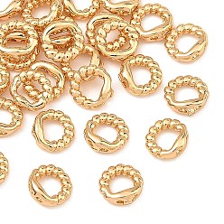 Real 18K Gold Plated SHEGRACE Brass Wire Guardian, Rings Charms, Cadmium Free & Lead Free & Nickel Free, Real 18K Gold Plated, 5x5.5x2mm, Hole: 0.8mm