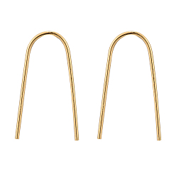 Золотой 925 стерлингового серебра серьги крюков, золотые, 20x13.5 мм, контактный: 1 mm