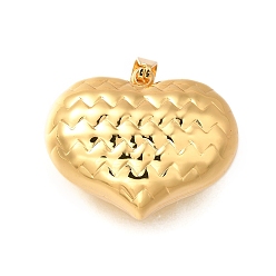 Золотой 304 подвески из нержавеющей стали, шарма сердца, золотые, 20x25x12.5 мм, отверстие : 3.5x6 мм