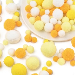 Желтый Украшение шаром из полиэстера, жемчужный шар, для diy craft, желтые, 0.8~3 см, о 100 шт / комплект