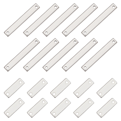 Mixed Color 304 Stainless Steel Links Connectors, Rectangle, Mixed Color, 12x4x1mm, 40pcs/box
