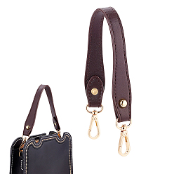 Brun De Noix De Coco Bandoulière en cuir pu, fermoirs alliage pivotantes, pour accessoires de remplacement de sangles de sac, brun coco, 37x2.7x1 cm