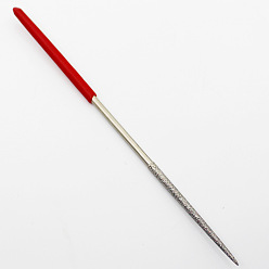 Красный Стальные круглые алмазные файлы, красные, 140x3 мм