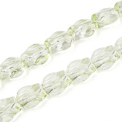 Нектар Краска для выпечки, прозрачные стеклянные бусины, нити, тюльпан, нектар, 12x10x6.5~7 мм, отверстие : 1 мм, около 55 шт / нитка, 25.59 дюйм (65 см)