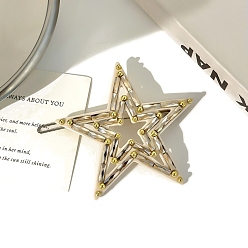 Папайя Оранжевый Заколки для волос из ацетата целлюлозы, стразов и железа, звезда, papayawhip, 70 мм