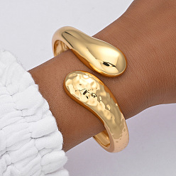 Teardrop Brazaletes de aleación de hierro, dorado, lágrima, 9.25 pulgada (23.5 cm)