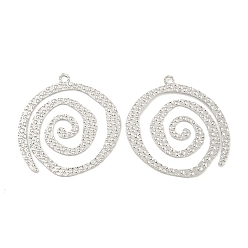 Нержавеющая Сталь Цвет Не тускнеющие 304 подвески из нержавеющей стали, вихревое очарование, цвет нержавеющей стали, 38.5x35.5x1 мм, отверстие : 2 мм