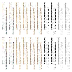 (52) Непрозрачная лаванда 100 шт. 5 цвета 304 удлинитель цепи из нержавеющей стали, несварные, концевые цепи, разноцветные, 50x2 мм, 20 шт / цвет
