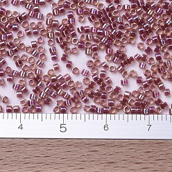 (DB0088) Berry Lined Light Topaz AB MIYUKI Delica Beads, Cylinder, Japanese Seed Beads, 11/0, (DB0088) Berry Lined Light Topaz AB, 1.3x1.6mm, Hole: 0.8mm, about 20000pcs/bag, 100g/bag