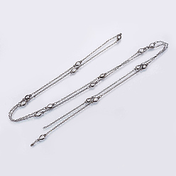 Gunmetal Handmade Brass Beaded Chains, Soldered, with Faceted Cubic Zirconia Links, teardrop, Gunmetal, 39.3 inch(1m)