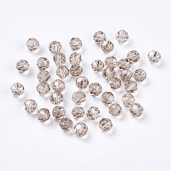 Gray Imitation Austrian Crystal Beads, Grade AAA, Faceted(32 Facets), Round, Gray, 4mm, Hole: 0.7~0.9mm
