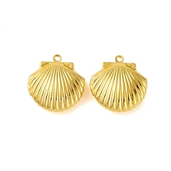 Золотой Стойки обшивки латунь медальона подвески, фото прелести рамка для ожерелья, долговечный, без свинца и без кадмия, формы раковины, золотые, 23.5x22x8.5 мм, отверстие : 1.6 мм, внутренний диаметр: 15x13.5 мм