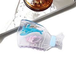 Whale Бутылка с морскими животными заколки для волос из ацетата целлюлозы в виде когтей, аксессуары для волос для женщин девушки густые волосы, кит, 95x50x41 мм