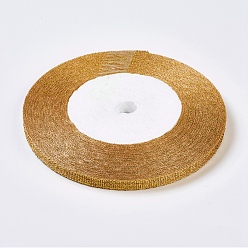 (932FM) Темно-синий аква-матовый с подкладкой Полиэстер органза лента, блестящая металлическая лента, блеск ленты, темно-золотистые, 1/4 дюйм (6 мм), около 25 ярдов / рулон (22.86 м / рулон)