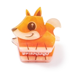 Лиса Симпатичные мини-животные акриловые заколки для волос с когтями, аксессуары для волос для девочек, лиса, 26x27x24 мм