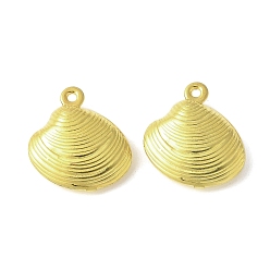 Золотой Латунные подвески, без кадмия и без свинца, подвески в форме ракушек, стойки покрытие, долговечный, золотые, 14.5x13.5x4.5 мм, отверстие : 1 мм