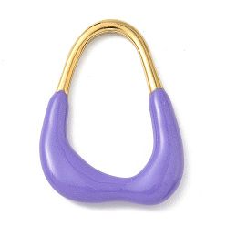 Средний Синий Шифер 304 подвески-слезинки из нержавеющей стали с эмалью, ионное покрытие (ip), золотые, средний грифельно-синий, 30.5x22.5x4.5 мм, внутренний диаметр: 24x13 мм