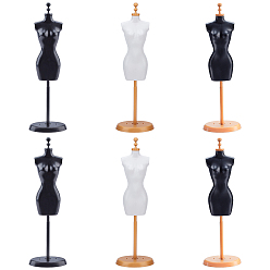 Mixed Color PVC Dolls Clothes Display, Doll Mannequin, Mixed Color, 25cm, 3 colors, 2sets/color, 6sets/bag