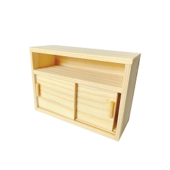 Бланшированный Миндаль Кукольный домик деревянный шкаф игрушечный, аксессуары для кукольного домика с микро-ландшафтом, притворяясь опорными украшениями, бланшированный миндаль, 53x30x75 мм