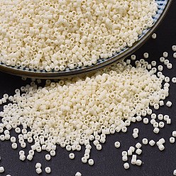 (DB0762) Матовый Непрозрачный Темный Кремовый Бусины miyuki delica, цилиндр, японский бисер, 11/0, (дБ 0762) матовый матовый темный крем, 1.3x1.6 мм, отверстие : 0.8 мм, Около 100000 шт / 500 г